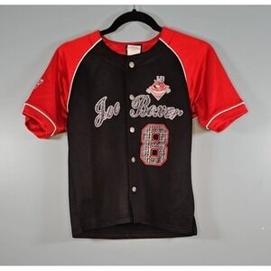 Joe Boxer Boys 6/7 Short‎ Sleeve Snap Front Baseball Jersey #8